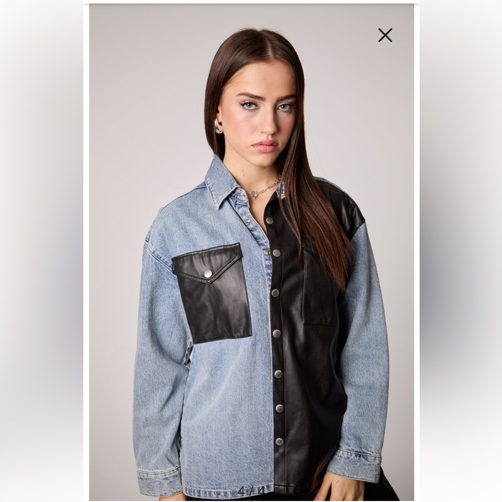 Blue Revival Two-Tone Denim and Black Jacket - Picture 9 of 13